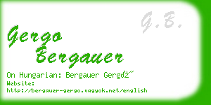 gergo bergauer business card